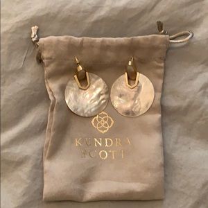Kendra Scott white pearlescent earrings